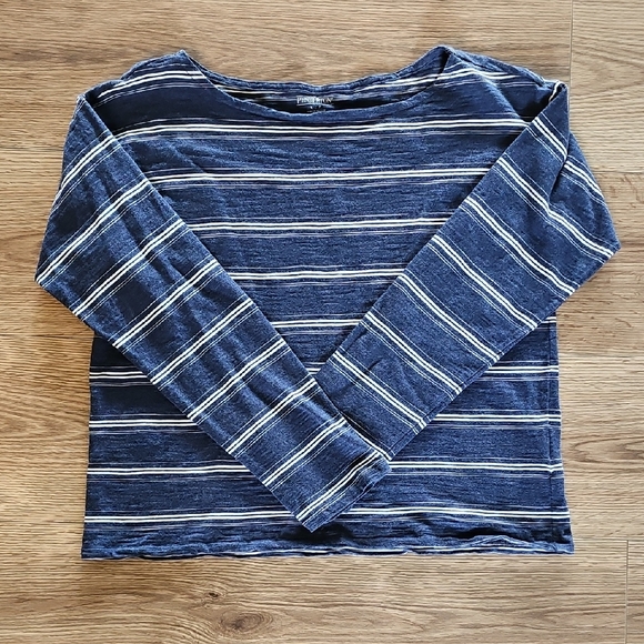 Pendleton Tops - Pendleton Navy Striped Long Sleeve Tee, Size Small